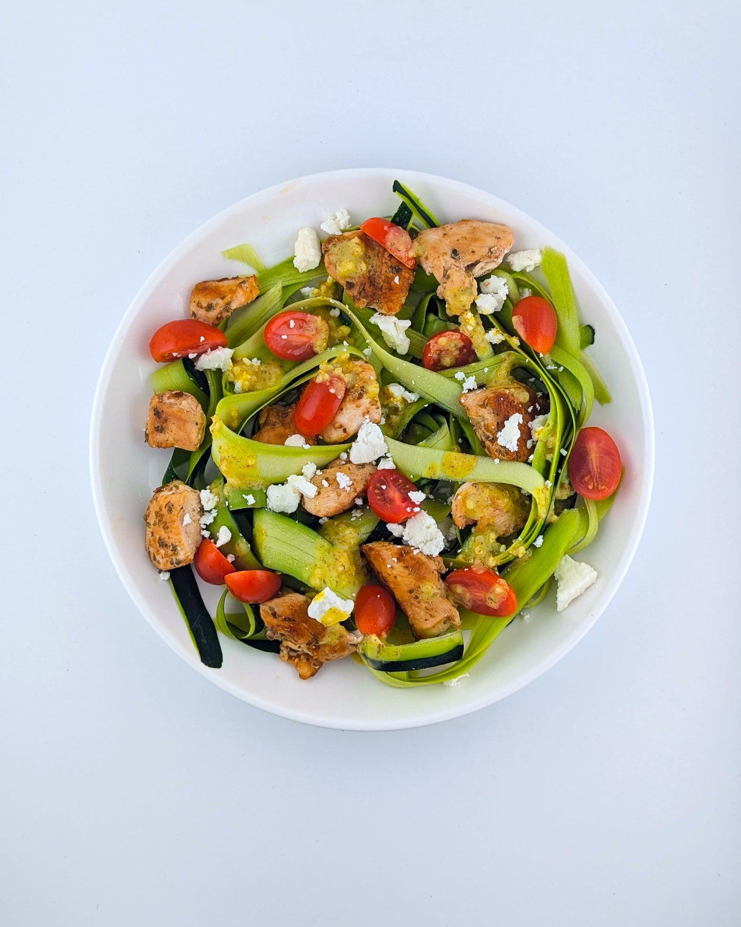 Mediterranean Zoodle Chicken Salad